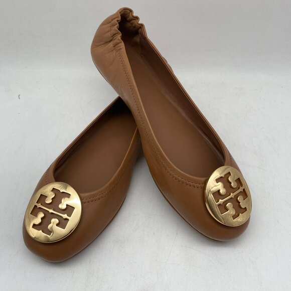 Tory Burch  Minnie Travel Ballet w Metal Logo Nappa Leather #50393 - Picture 7 of 7
